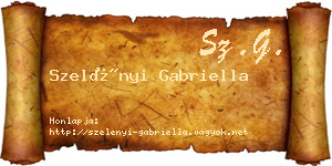 Szelényi Gabriella névjegykártya