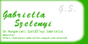 gabriella szelenyi business card